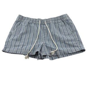 Loft Women's Striped Drawstring Shorts SIZE Small Pull On Elastic Waist